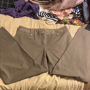 LOFT Taupe Trousers